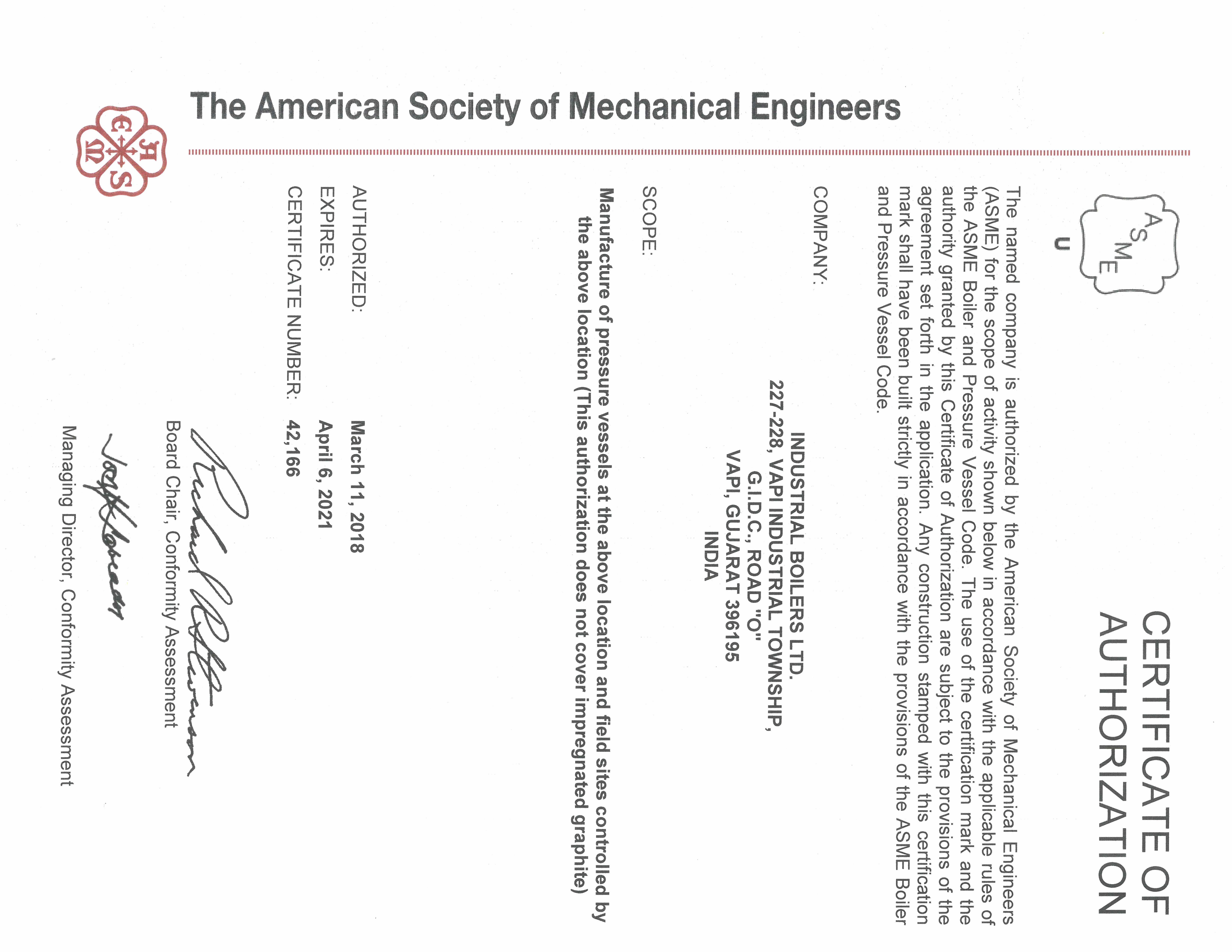 ASME U Stamp