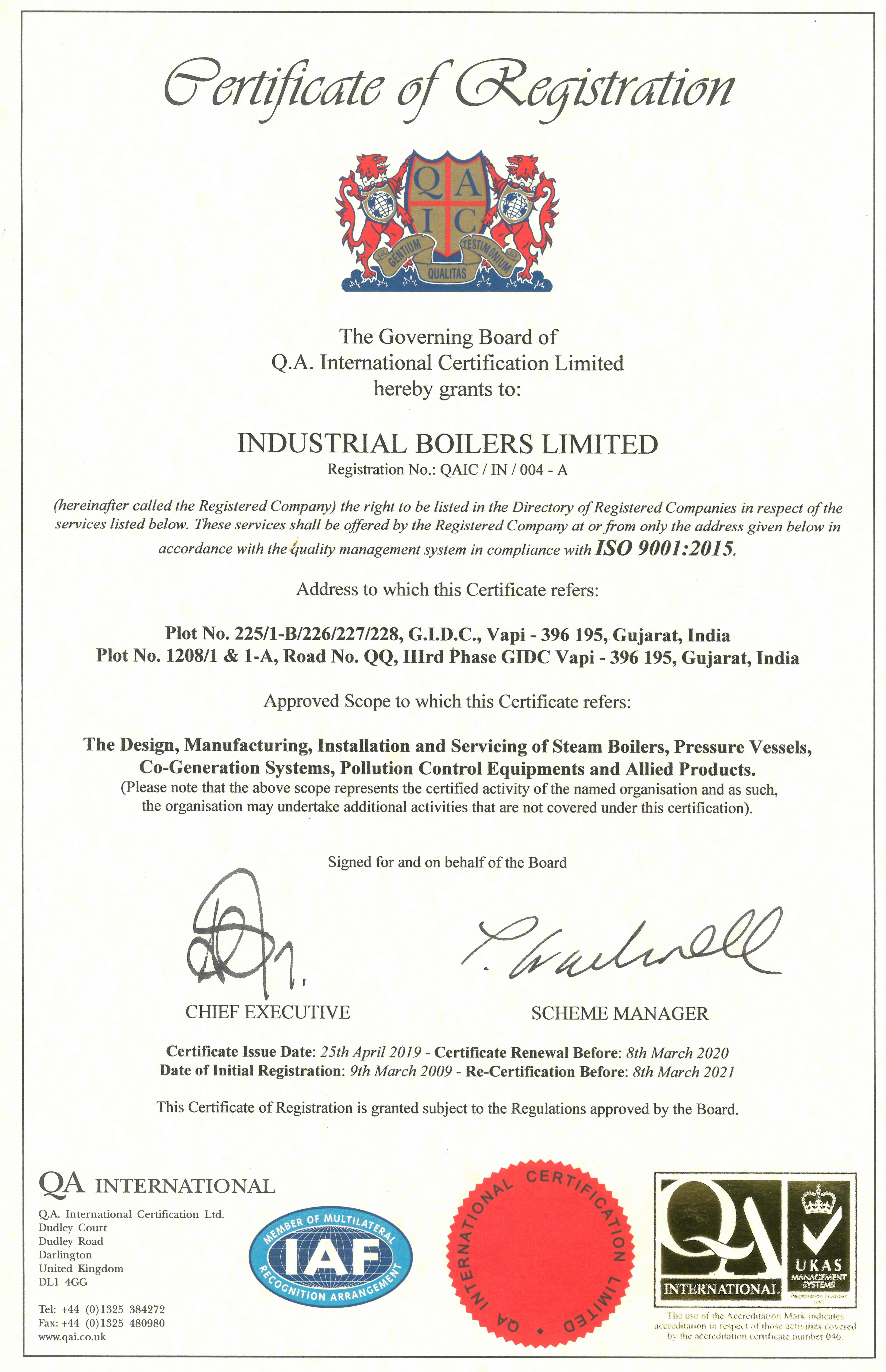 ISO Certification 
