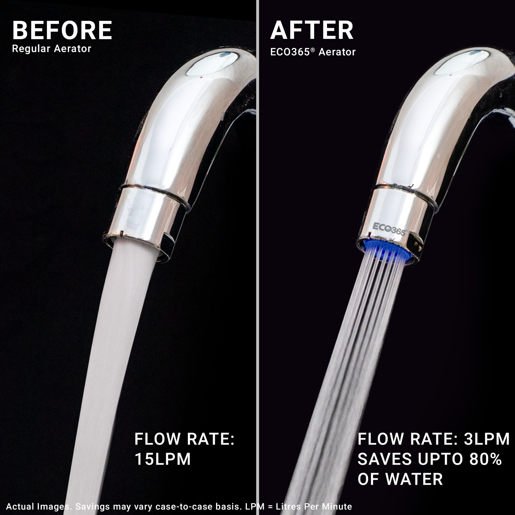 Water saving aerator