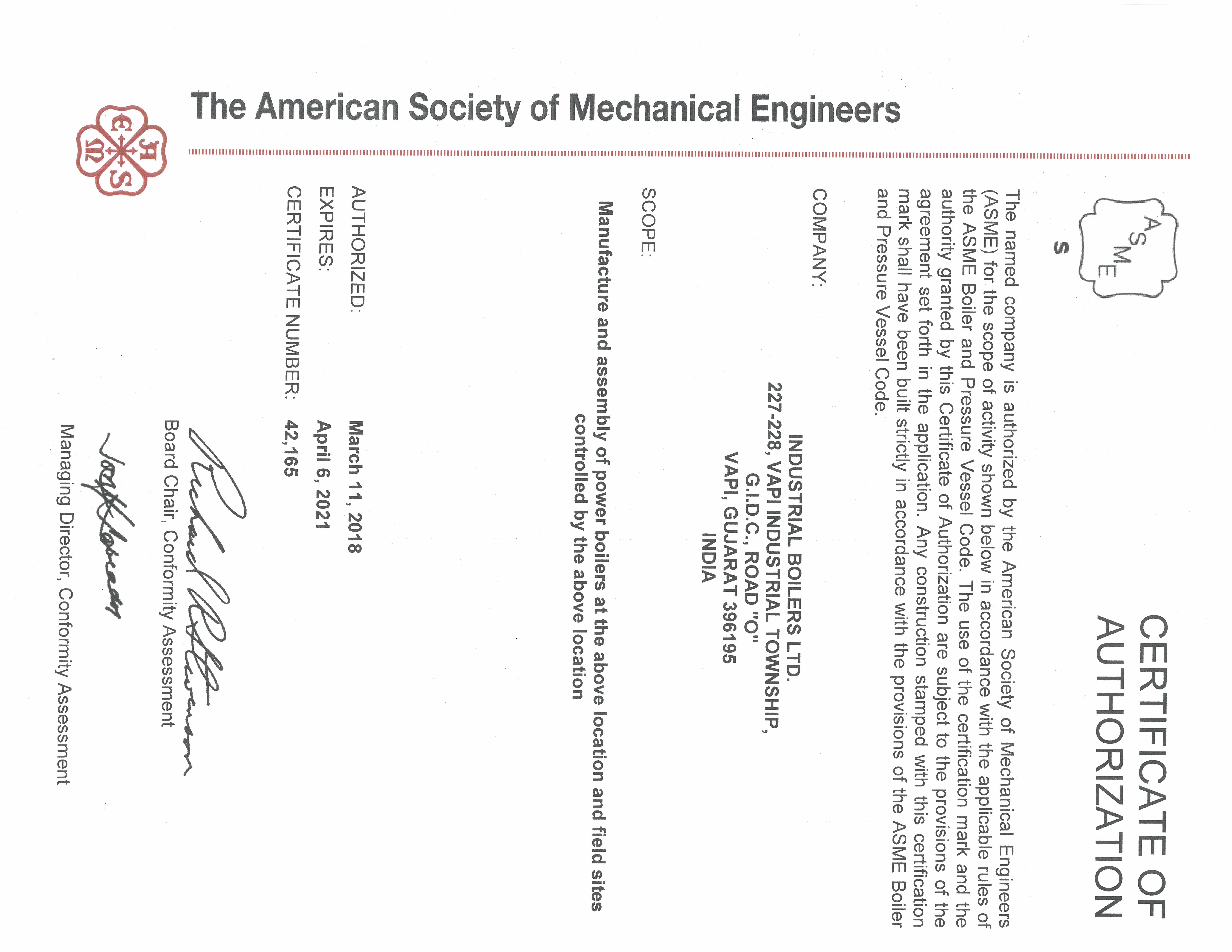 ASME S stamp